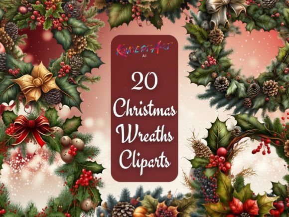 20 High Quality Christmas Wreath Clipart & Illustrations Review