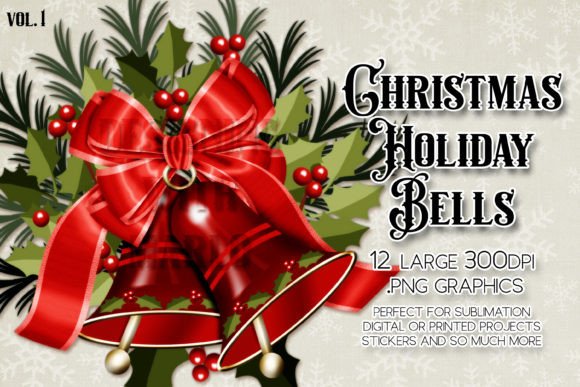 Christmas Bell Holiday Graphics Set 1: Premium Illustrations