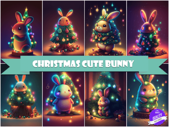 Christmas Cute Bunny Bundle: Fresh Illustrations