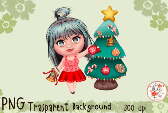 Christmas Girl 1: Premium Illustrations for Festive Branding