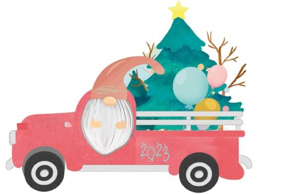 Christmas Gnome Truck Watercolor: A Seller's Review of Illustrations