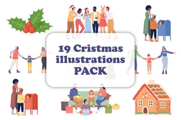 Christmas Preparation and Celebration Illustrations Review