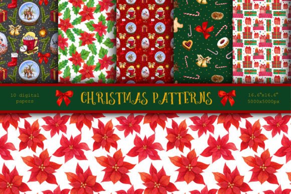 Christmas Seamless Pattern: Xmas Papers Illustrations