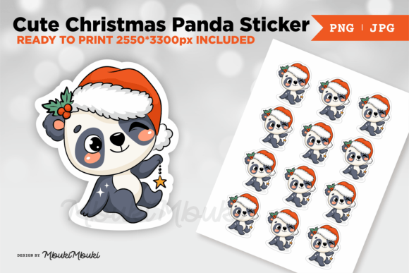 Cute Christmas Panda Sticker for Cricut: Illustrations Review