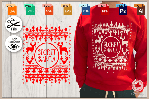 Fake Knit Sweater Patterns for Holiday Illustrations