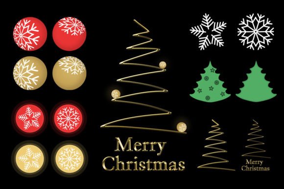 Merry Christmas Tree and Deco Illustrations Review