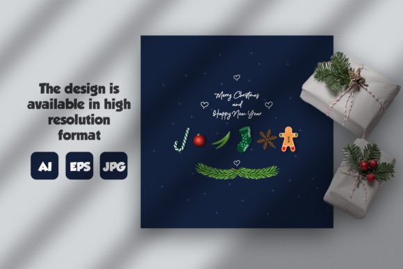 Minimal Christmas Element: Modern Illustrations