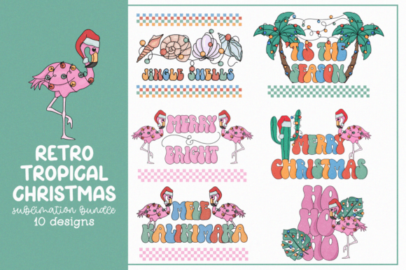 Retro Tropical Christmas Bun: Fresh Illustrations