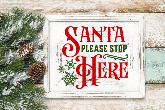 Santa Stop Here Christmas SVG: Festive Illustrations
