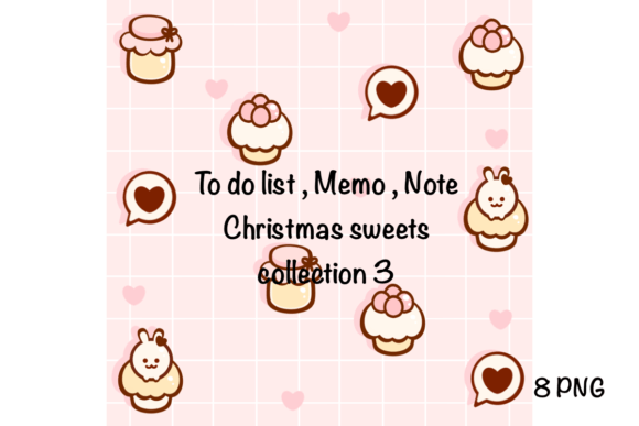 To Do List, Memo, Note, Christmas Sweets: Festive Illustrations